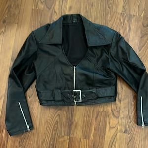 Rare vintage XTC Leather of New York women’s cropped leather jacket.